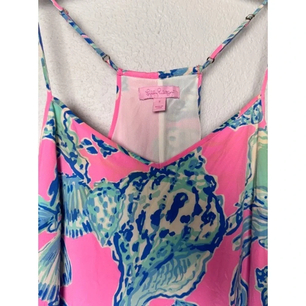 Lilly Pulitzer Mini Dress Women's Small Pink Coastal Tropical Beachy Resort Wear